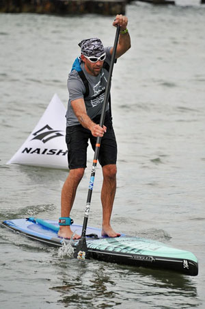 Paddleboard race competitors' age categories range from 9 and under to 75 and over.